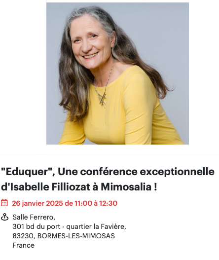 conférence d'Isabelle Filliozat à Bormes les Mimosas - Mimosalia 2025